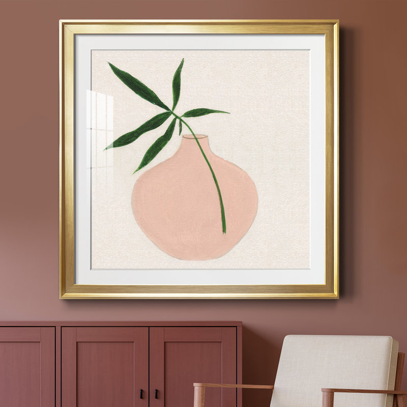 Simple Nature IV - peinture encadrée, H 34,5 po x l 34,5 po x P 1,5 po, Encadrement doré