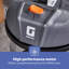 GEEPAS Wet & Dry Vacuum Cleaner 240V | 20L Iron Tank 19Kpa Suction HEPA Filter 4.5m Cable Portable Cord Storage | Powerful Blow Function for Car Garage Workshop Cleaning Carpet | 2 Year Warranty 1400W