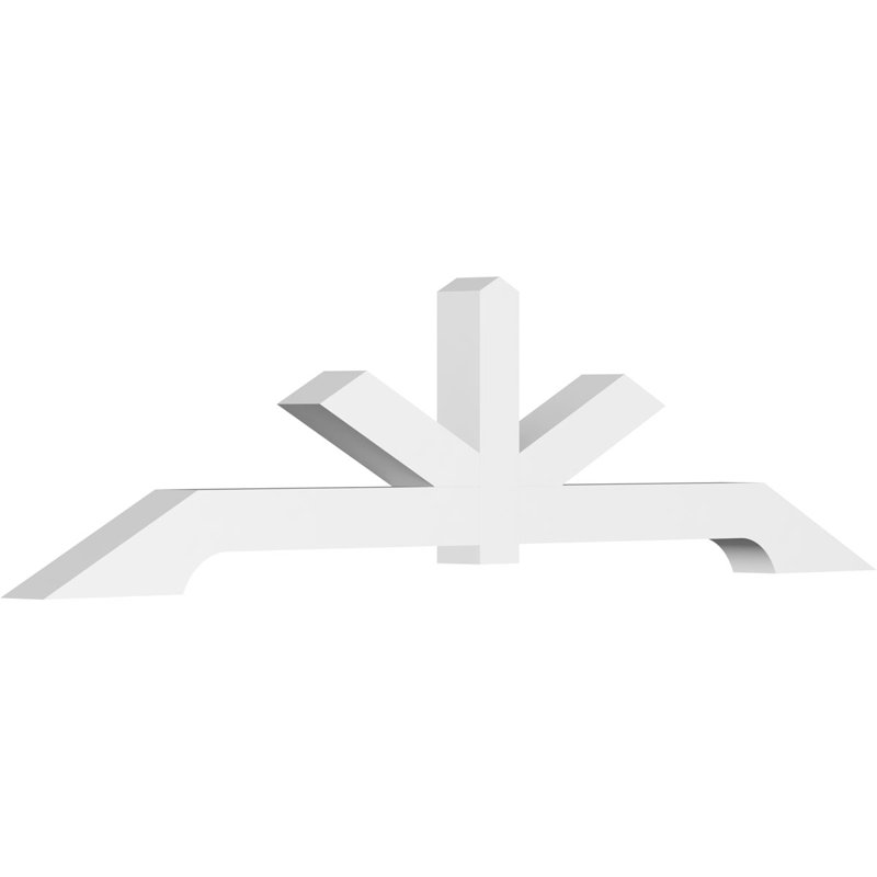 Support de pignon en PVC de qualité architecturale Vanguard, H 21 po x l 84 po (pas: 6/12), P 4 po x F 4 po