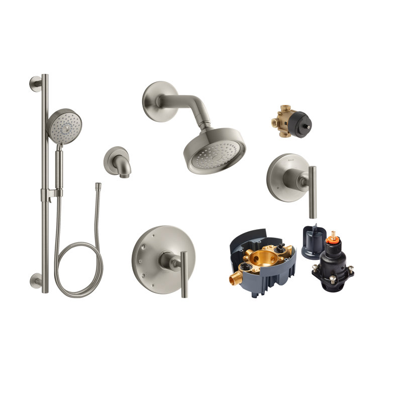 Kohler Purist Rite Temp Showering Kit with Multi-function handshower and slidebar