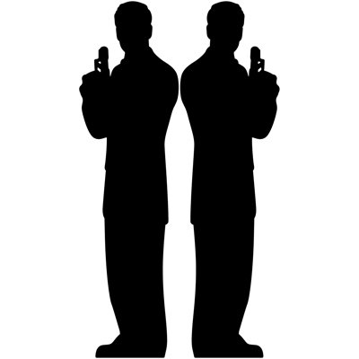 Secret Agent Male Double Cardboard Standup