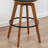 Swivel Upholstered Cane Back Counter Height Bar Stool-1473706085-1473706013