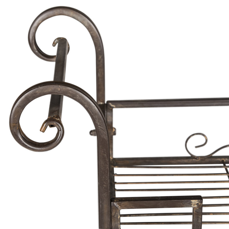 Noreen Outdoor 3 Tier Shelf, Brown