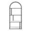 Zebulon 173cm H x 76.2cm W Steel Etagere Bookcase-350604991