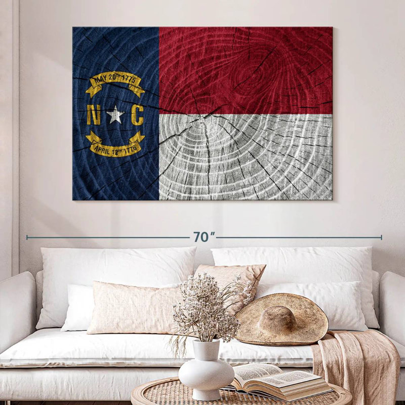 Wood Texture North Carolina Flag