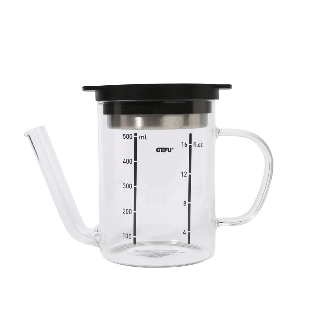 Stainless Steel Fat Separator Jug - Clear