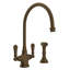 Georgian Era Two Handle Kitchen Faucet with Side Spray-11066760