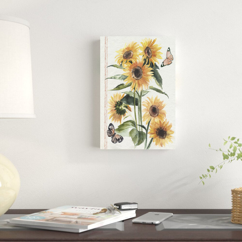 Tournesols d'automne I, H 12 po x l 8 po