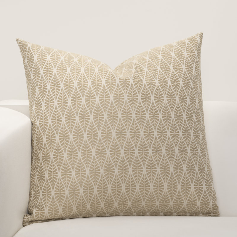 Square Pillow Cover & Insert, 22" x 22", Gold, Polyester/Polyfill