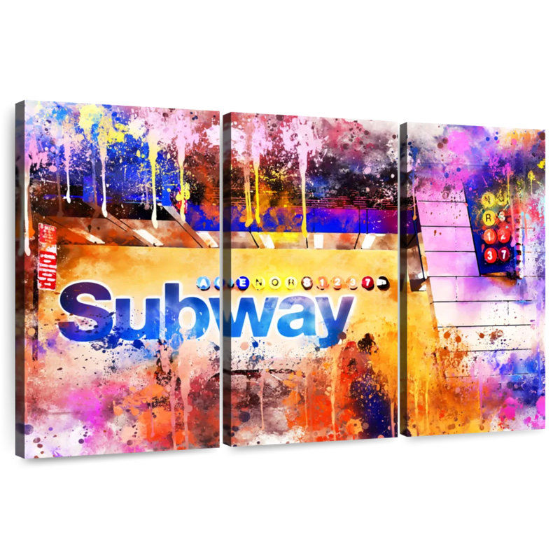 Nicci Subway I, H 24 po x l 38 po