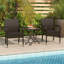 Chaise en rotin PE avec accoudoirs et repose-pieds réglables-110278034