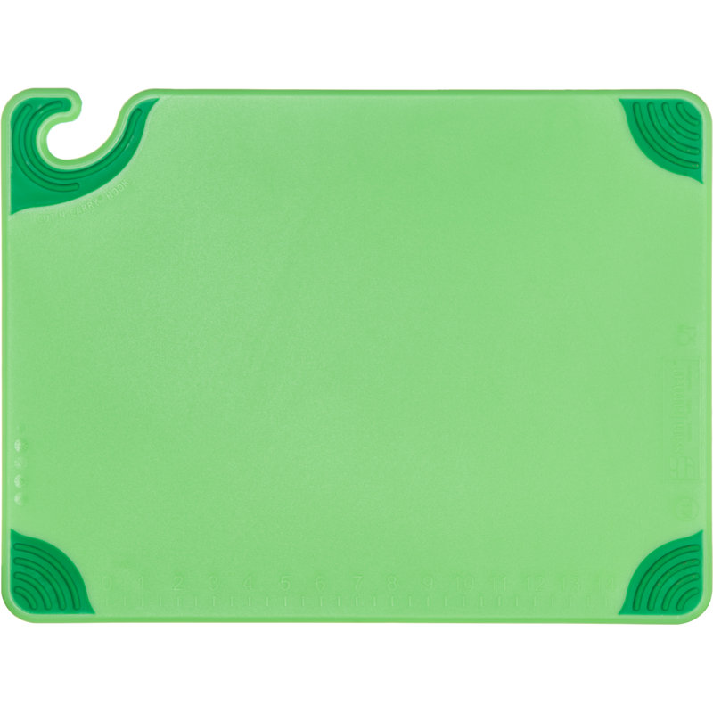 Planche à découper Saf-T-Grip, L 12 po x L 18 po, Vert