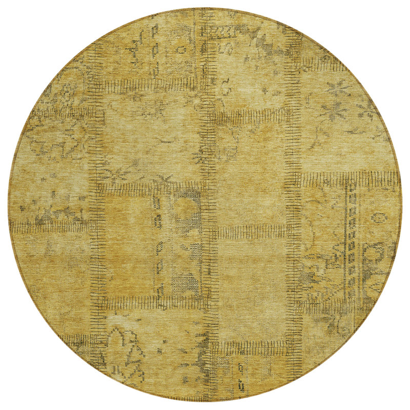 Tapis intérieur lavable rond 8 pi