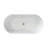 55" Acrylic Freestanding Bathtub, Oval Deep Soaking Bathtub With Center Pop-Up Drain & Integrated Overflow, Contemporary Stand Alone Bath Tub For Bathroom Spa Or Home Upgrade, Glossy White