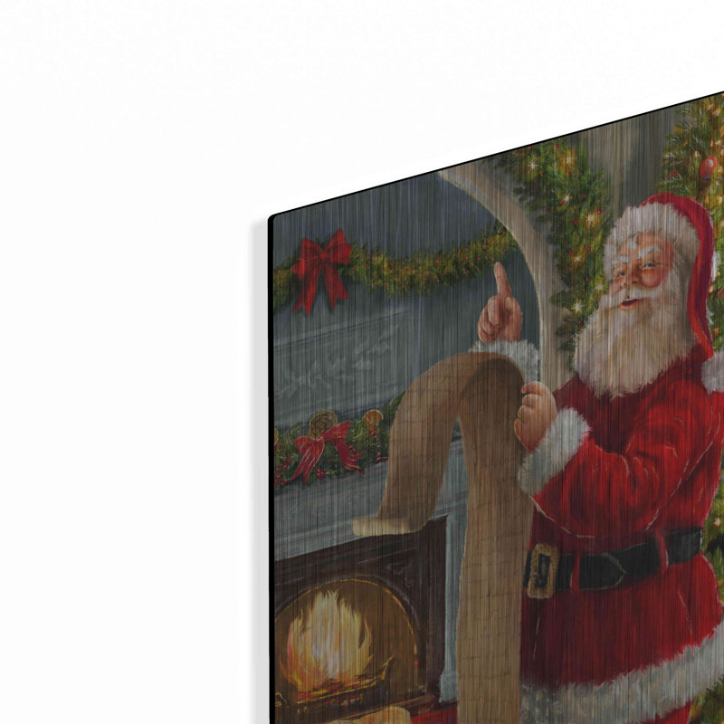 The Holiday Aisle® «The Good List» par Ali Corti, art mural en métal, H 24 po x l 16 po