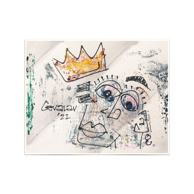 Empereur Spasaka | Papier peint acrylique sur cuir | Par Gavalav