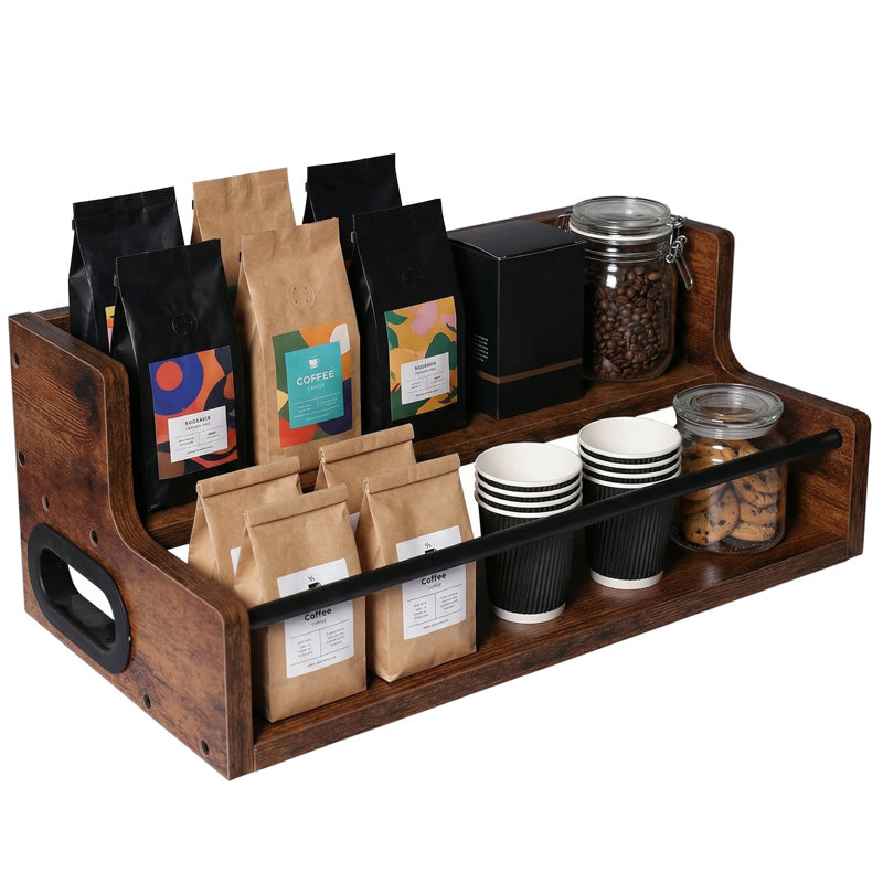 Organisateur de comptoir en bois Rustic