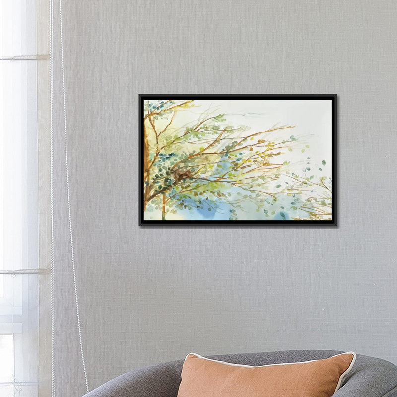 « coup », impression sur toile, H 18 po x l 26 po x P 1,5 po, Toile avec cadre noir, Pas de tapis