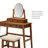 Crosstown Makeup Vanity Set with Stool