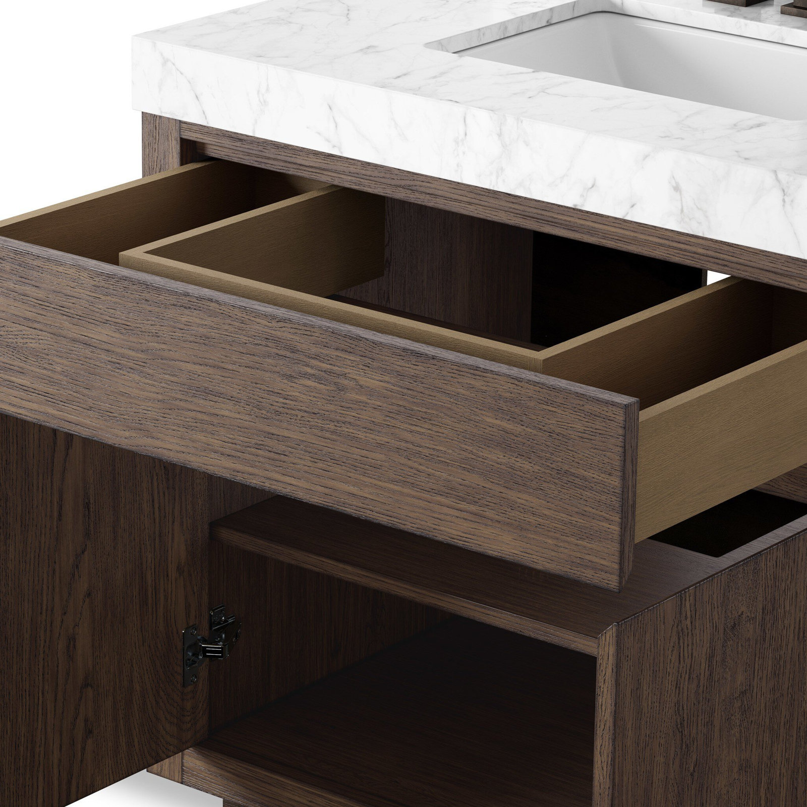 Liles Single Vanity-Satin Espresso Oak, Satin Espresso Oak