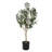 Vickerman Artificial Green Olive Tree in Black Planters Pot.-73286564