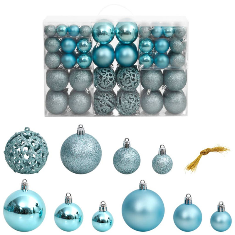 6cm Solid Colour Bauble, Turquoise