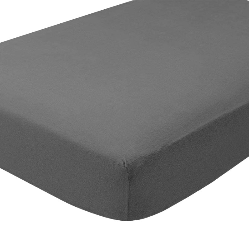 Drap-housse 100% flanelle 300 fils 300 fils, Gris, Drap-housse grand