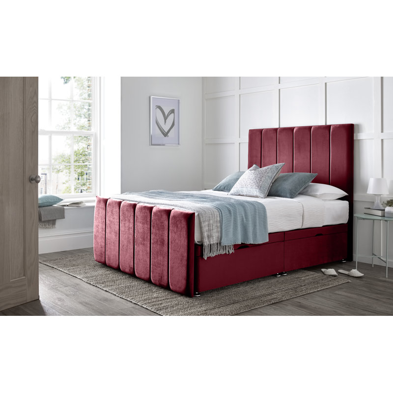 Divan Bed Barbados, Maroon, Super King (6')
