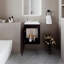 Meuble-lavabo avec lavabo intégré Haigleer Creek, wengé