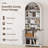 6-tier Farmhouse Arched Bookcase With Doors And Open Display Shelves – White-623929752