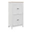 Armoire de rangement spacieuse pour la salle de bain, bois aggloméré, chêne moderne et finition blanche pour l'organisation de la maison