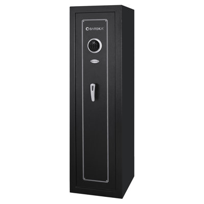 Biometric Keypad Rifle Safe with Steel Construction, Black Finish, 5.51 Cu. Ft. Capacity