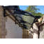 Merryville 4m Width x 1m Depth Door Canopy Black-Bracket Clear-Sheet