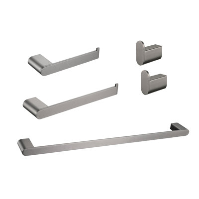 5 Bathroom Hardware Arrangement, 304 Material, Resists Corrosion, Modern Look, Simple Installation For Different Rooms Composition Bundle, Build, Outlook, All Areas