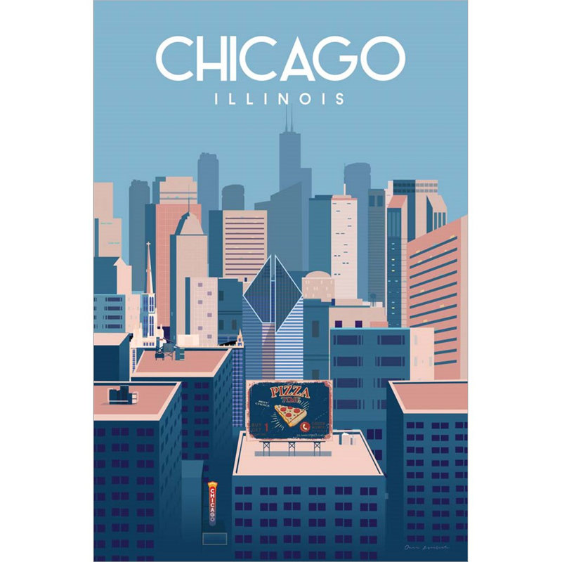«Chicago Illinois» par Omar Escalante - impression encadrée