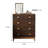 Modern Cherry Solid Wood Grain Accent Chest.