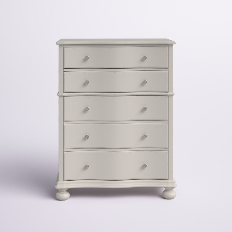 42 " W 5 - Drawer Dresser, Dove White