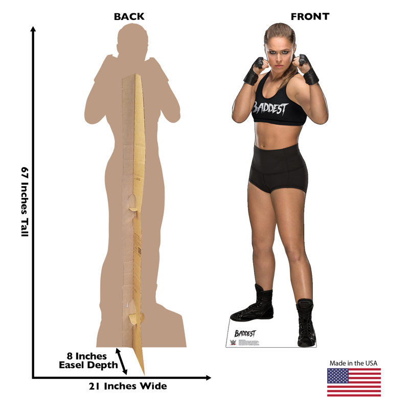 67'' WWE Ronda Rousey Lifesize Cardboard Standup
