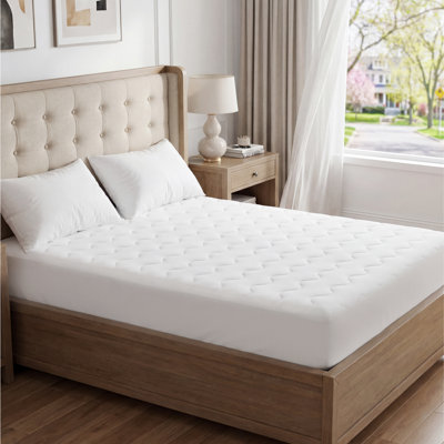 Cooling Mattress Pad for Hot Sleepers Twin XL, Waterproof  TriSupport 3D Tech Balanced Support & Breathable Noiseless Washable Bed Mattress Topper Cover,  8"-21" Deep Pocket White, Twin XL Size