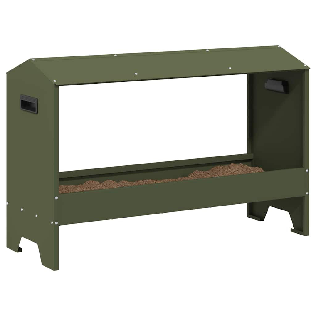 Chicken Feeding Trough Feeder Poultry Large Dispenser Flock Outdoor