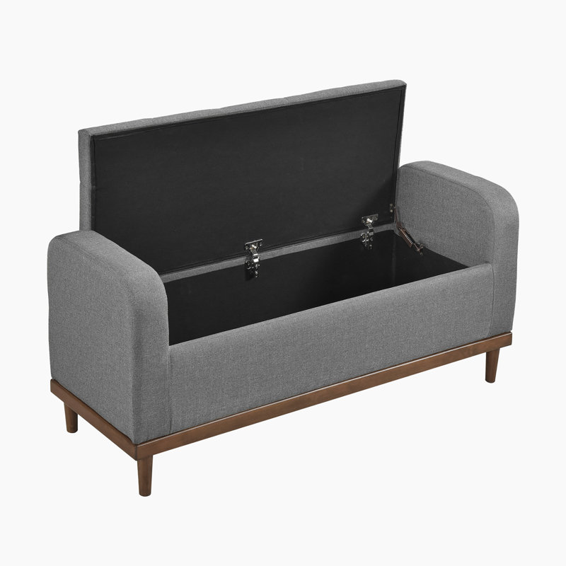 Banc de rangement 50 po Prea, Gris