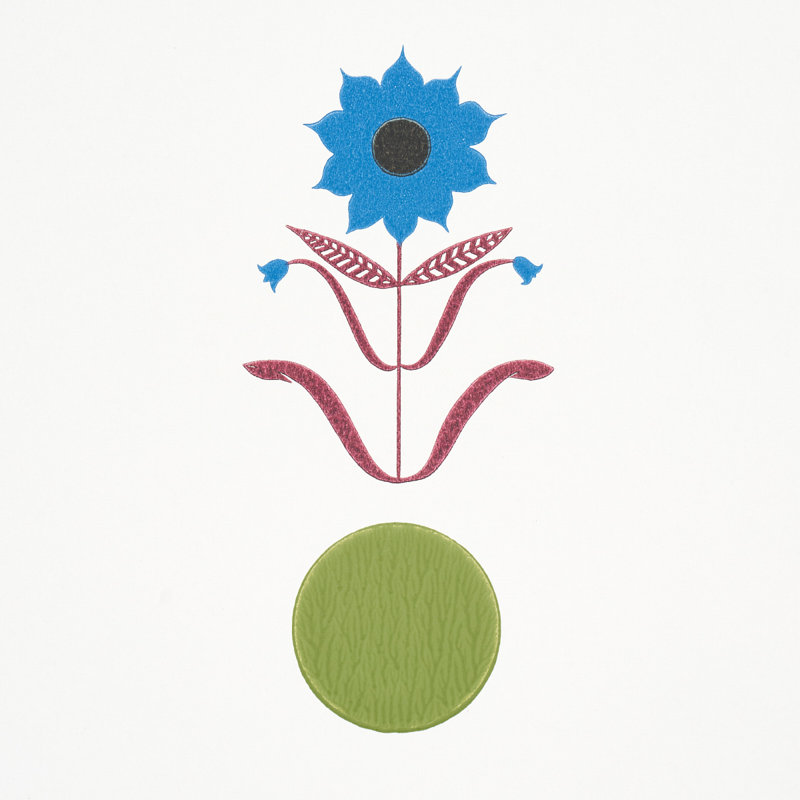 Papier peint Schumacher x Peg Norriss Forget Me Dots, Bleu