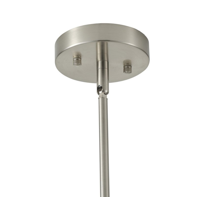 Luminaire à intensité variable de style chandelier pour îlot de cuisine Alvaro 12-E12, Nickel brossé