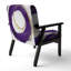 Fauteuil d'appoint rembourré «Giampaola - Gold Circle»-1485404628