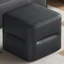 45.7cm Wide Faux Leather Pouffe Ottoman