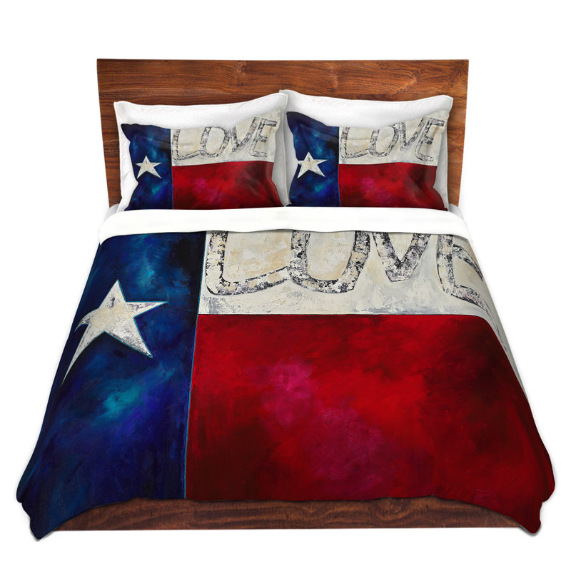  Housses de couette en microfibre Patti Schermerhorn Love For Texas II, Simple