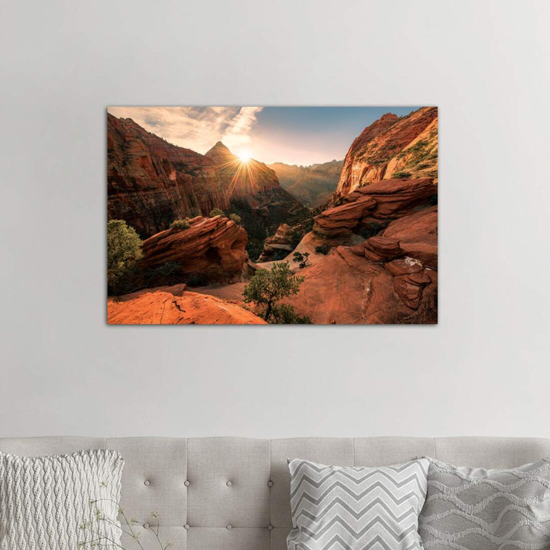 Zion par Stefan Hefele - reproduction de photo, Toile tendue, H 40 po x l 60 po x 1,5 po