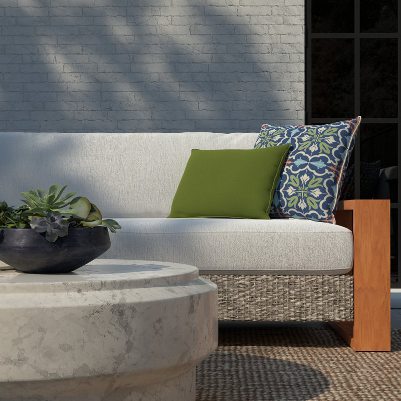 Lillian August Outdoor Living Lagoon Lumbar Pillow Cover, 20"H x 20"W, Lime