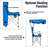 260lbs Heavy-duty Folding Patio Chair With Removable Sunshade Canopy, Lightweight 6.6 Lbs Outdoor Lounge Chair With Cup Holder For Backyard & Poolside, Blue, 2 Pack-18154818