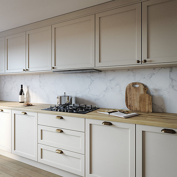 Marble Arc Aluminium Kitchen Splashback, 305 cm x 75 cm 